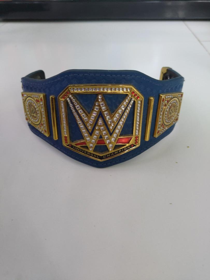Wwe blue universal championship title belt mini replica, Hobbies & Toys