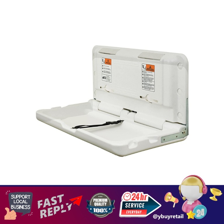 [YBR] ECR4Kids WallMounted Baby Changing Station, Horizontal FoldDown