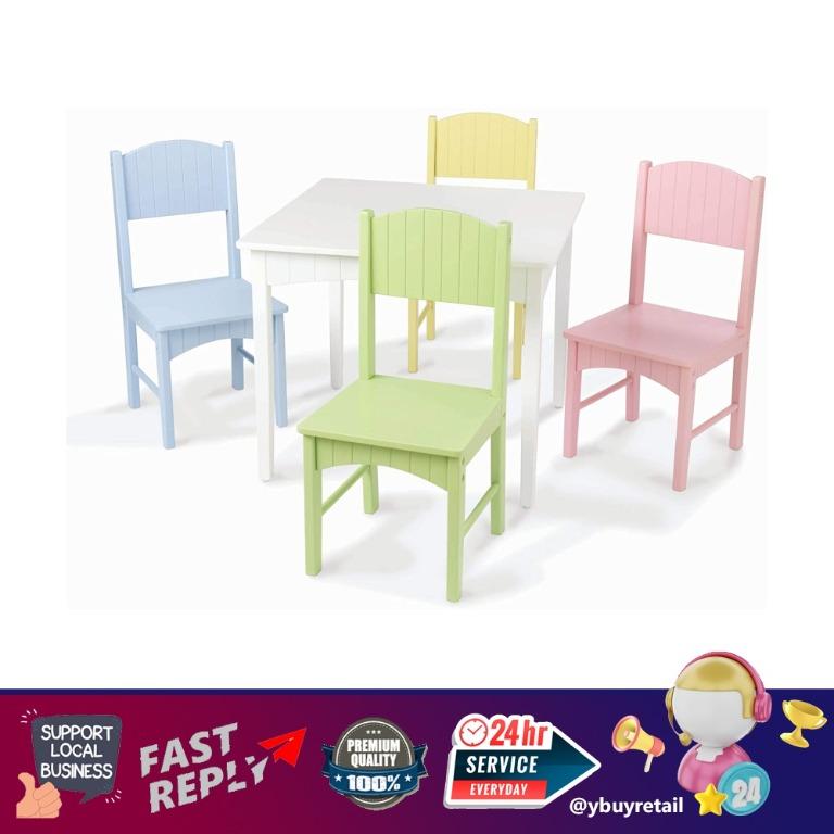 Kidkraft nantucket table & 4 pastel chairs discount