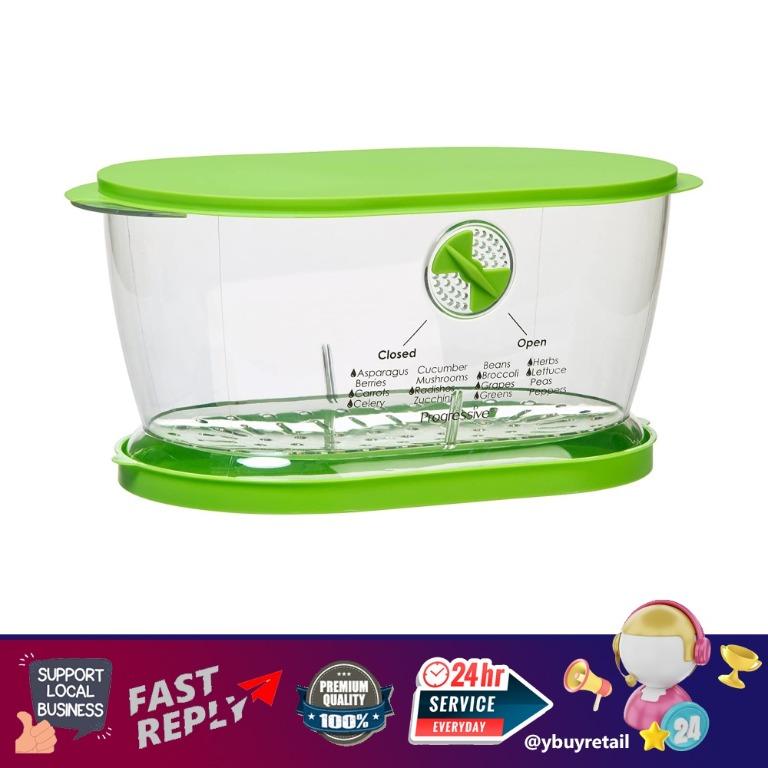 Progressive Prepworks Lettuce Keeper Food Storage , 4.7 Qt, Green