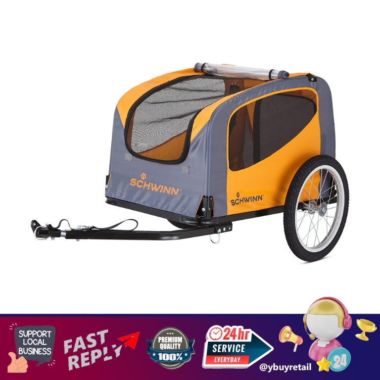 YBR Schwinn Rascal Bike Pet Trailer For Small and Large Dogs Folding Frame Carrier Quick Release Wheels Universal Bicycle Coupler Adjustable Pet Supplies Homes Other Pet Accessories on Carousell