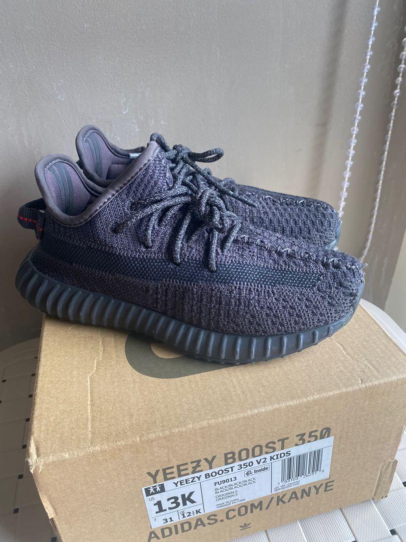 Yeezy 350 v2 black reflective laces sale