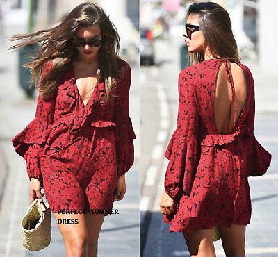Zara Red floral lace up summer open back Women s Fashion Dresses Sets Dresses on Carousell