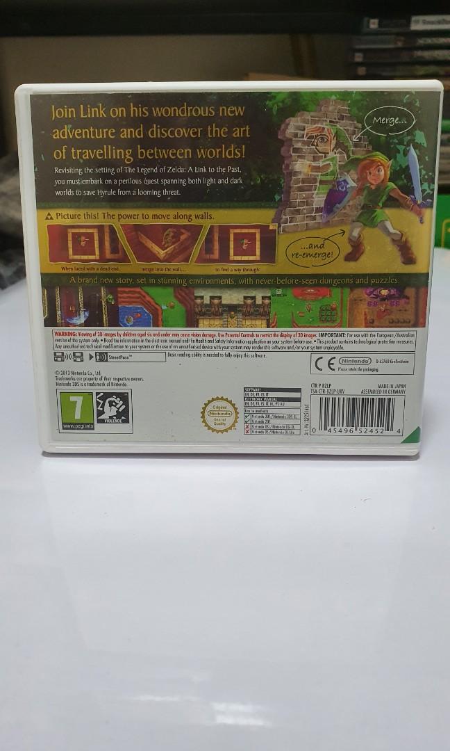 Zelda A Link Between Worlds (Nintendo 3DS, EUR) (Category: Nintendo) located in Quezon City. Submitted by itemsforadoption (Listing ID 1163611965, Image 2). Description: Rfs: Its 2022! Happy New Year. Now is a time to be joyous and declutter. And I'm doing just that this season. Zelda A Link Between Worlds. Complete in box, has manual, case and is in good working condition. Good for collection or playing on a eus or aus 3ds. Ps: I have over 100+ 