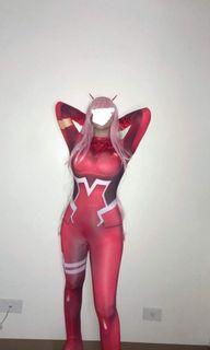 Zero Two Cosplay Red Battle Suit Costume