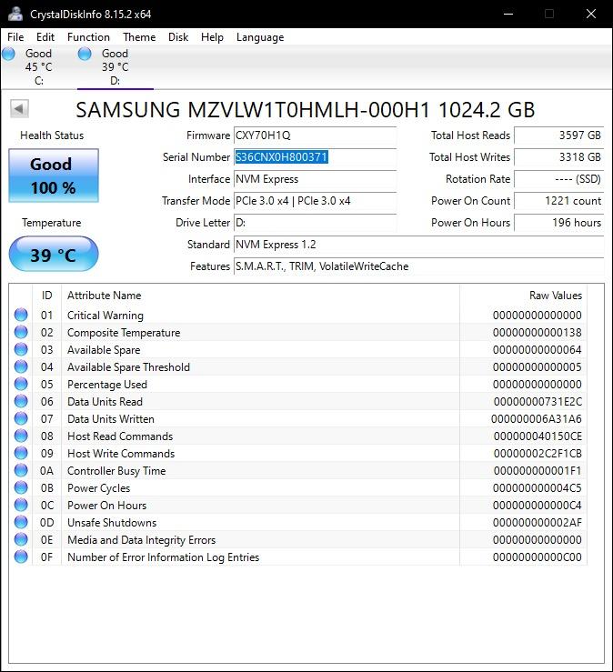 Samsung pm961 1tb new arrivals