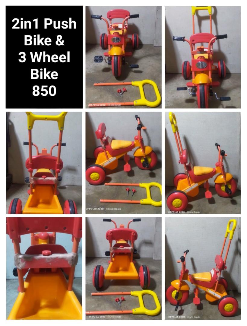 three wheel push bike