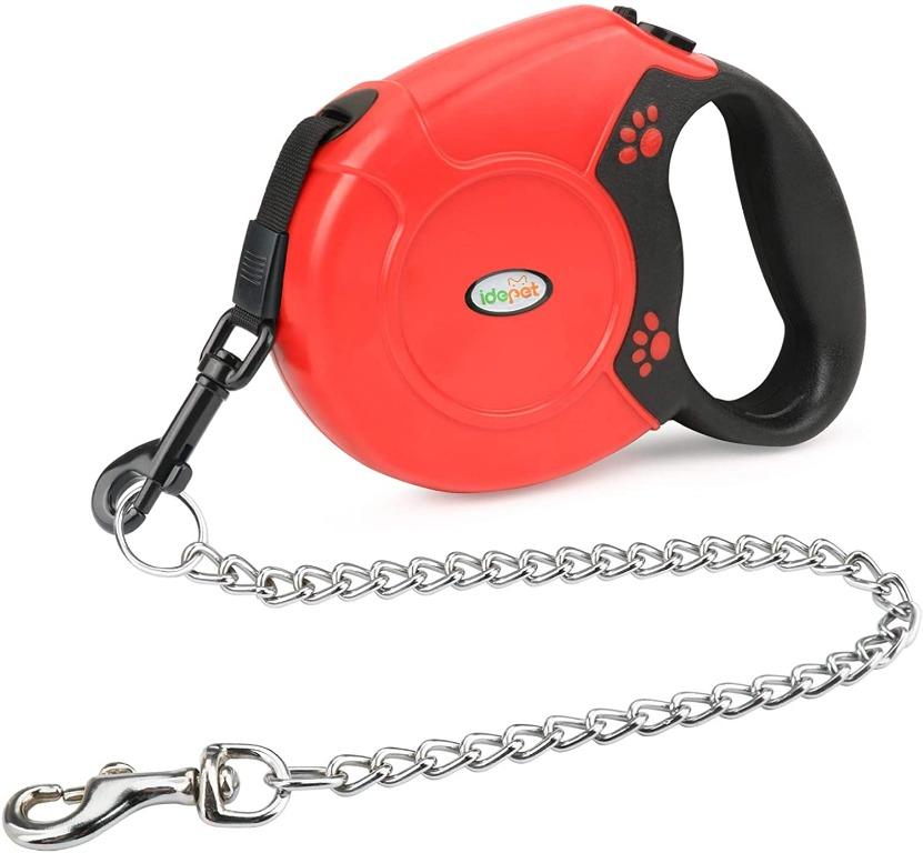 Retractable dog lead with hot sale chain
