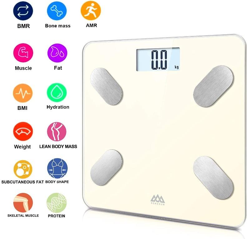 RENPHO Digital Bathroom Scale, Highly Accurate Body Weight Scale with Round  Corn