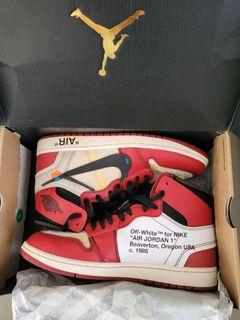 off white air jordan 1 red
