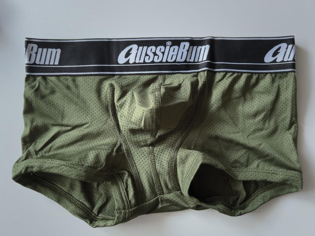 AUSSIEBUM Wonderjock Air Trunks ARMY GREEN Boxer Briefs, XS, Men's