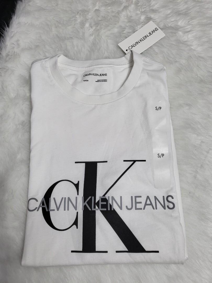 Authentic Calvin Klein (CK) Shirt for Men (White, Small), Men's Fashion,  Tops & Sets, Tshirts & Polo Shirts on Carousell