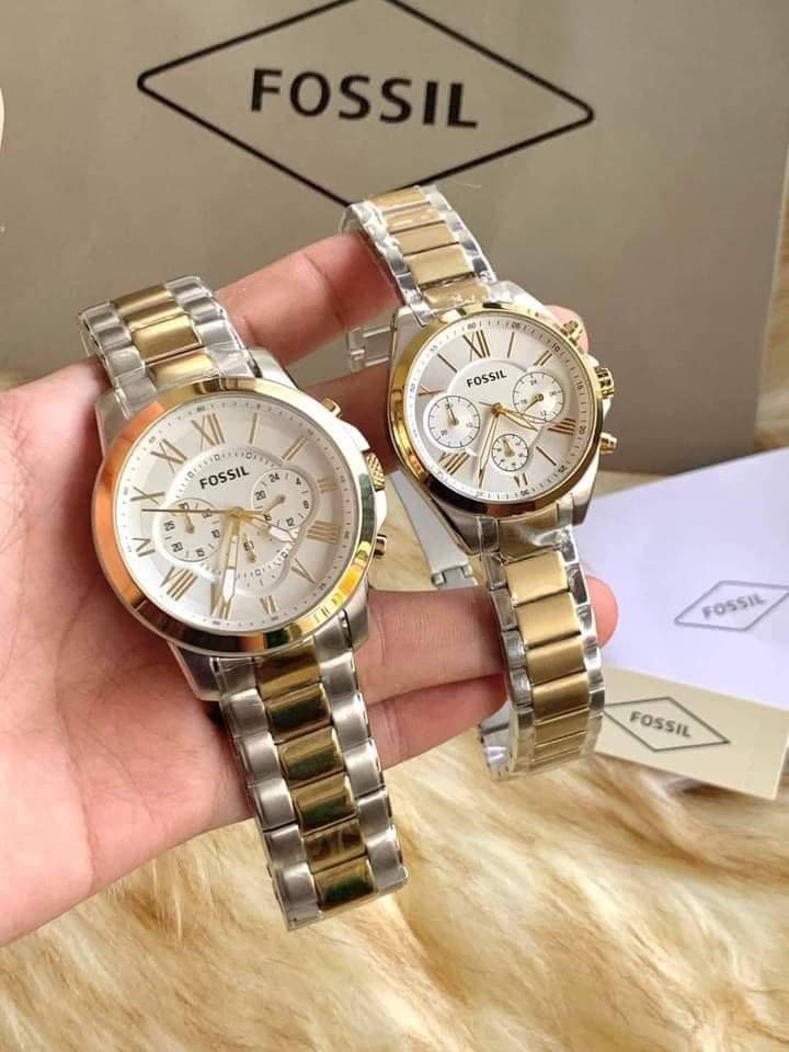 Authentic Fossil Couple Watch, Women's 