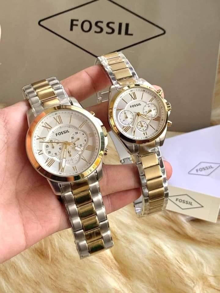 Authentic Fossil Couple Watch Women s Fashion Watches Accessories Watches on Carousell
