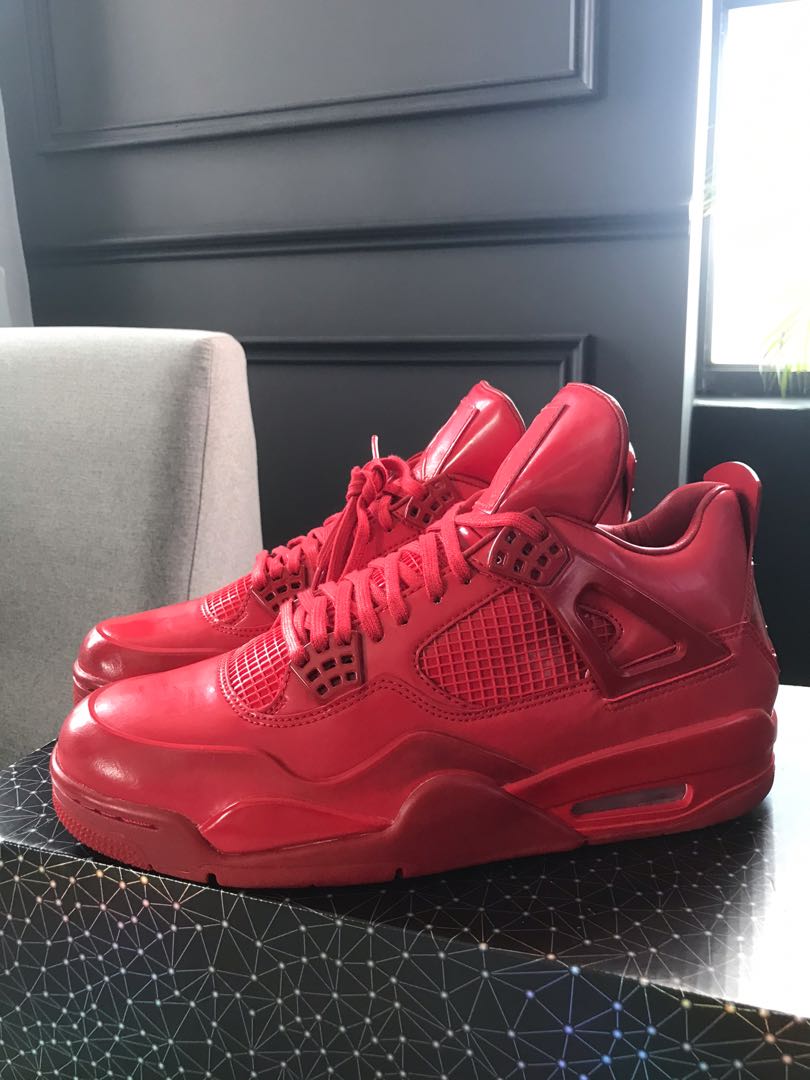 Authentic Nike Air Jordan 4 11Lab4 Red Patent Leather size UK 9 AJ