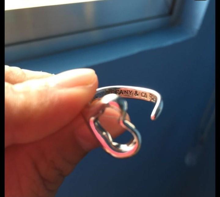 Authentic Tiffany open heart ring. Size 6. Selling low at Php3600. No meet ups (Category: Rings) located in Paranaque City. Submitted by closetisfullbackup (Listing ID 1163696006, Image 2). Description: - Excellent used condition, comes with pouch only - sourced in Japan.