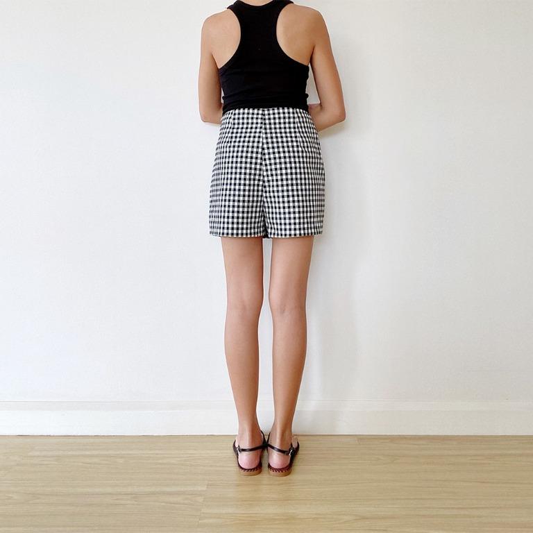 Zara gingham cheap skort