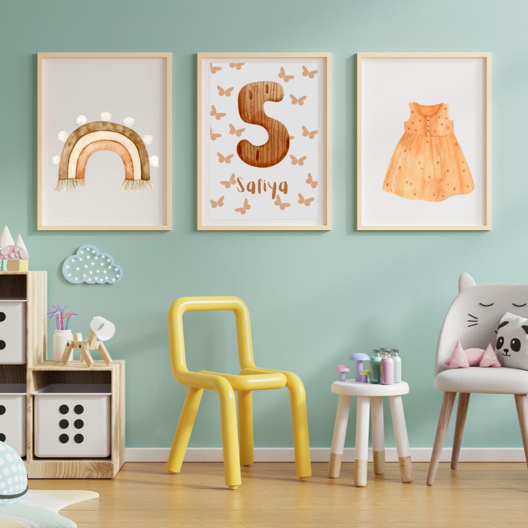 Baby Girl Nursery Wall Art Digital Download, Furniture & Home Living