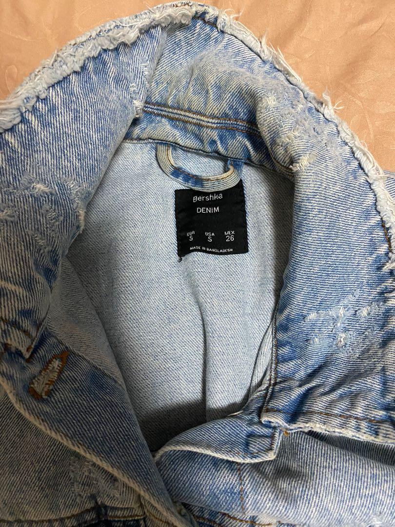 Bershka oversized denim jacket light 