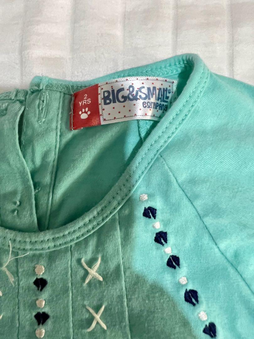 Big & Small Shirt (Category: Babies & Kids Fashion) located in Rizal. Submitted by mc_chic (Listing ID 1163820882, Image 3). Description: Big & Small Shirt Teal blouse Thick sturdy material In great condition .