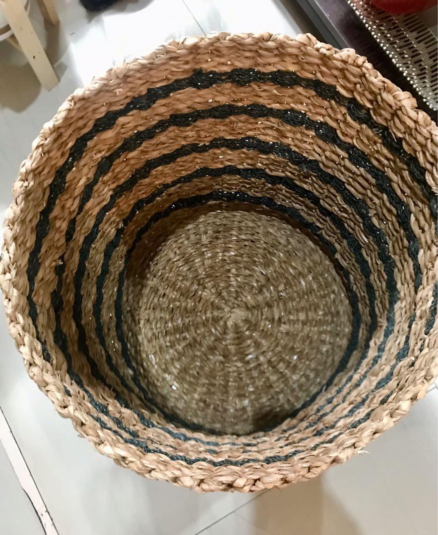 Big Basket made of Abaca/Seagrass, Furniture & Home Living, Home