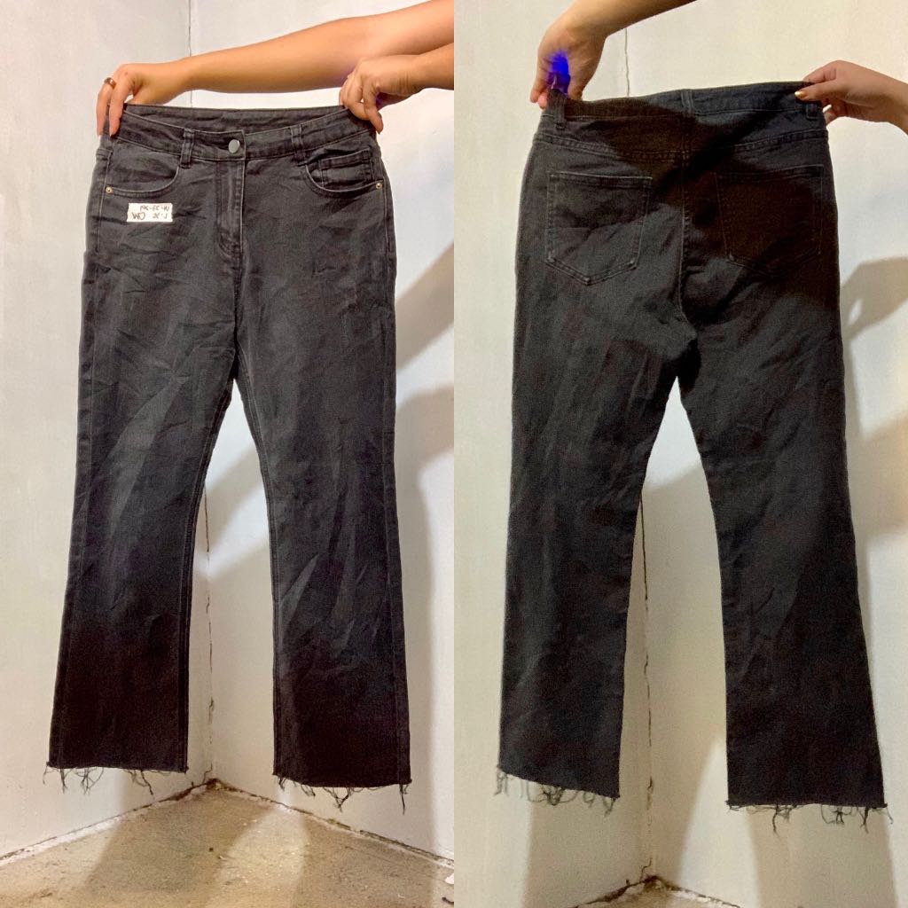 black hw faded maong pants, Women's Fashion, Bottoms, Jeans on Carousell