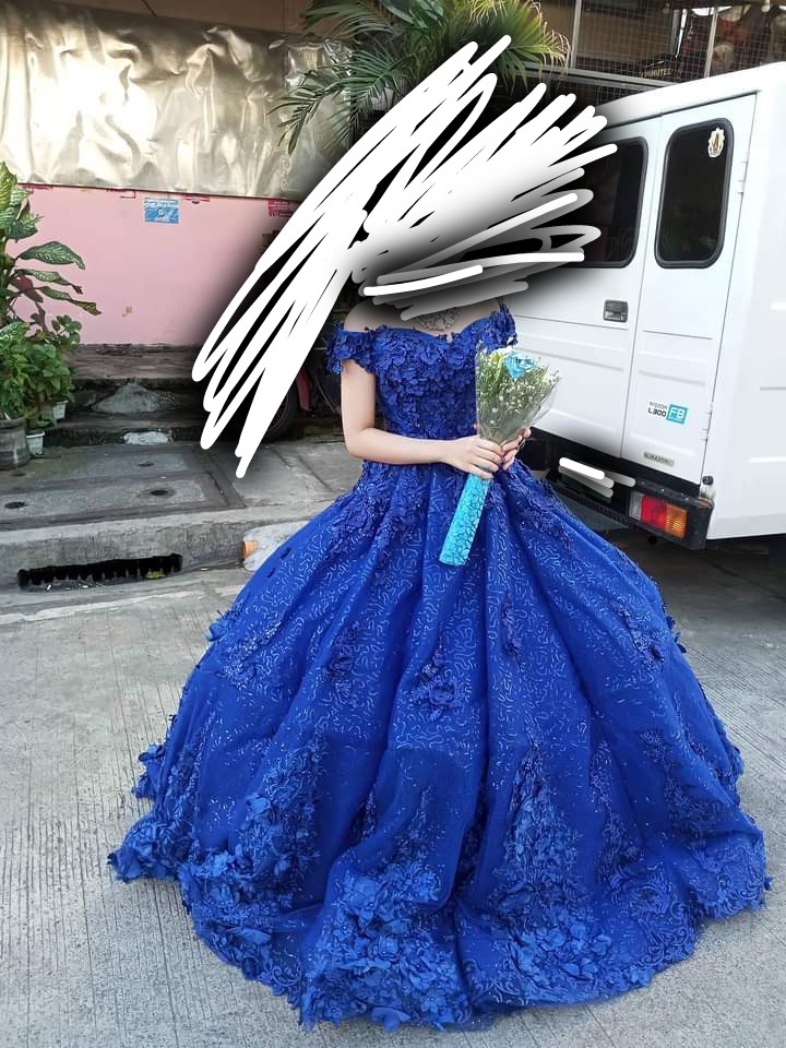 BLUE GOWN pang debut birthday JS Prom etc Women s Fashion