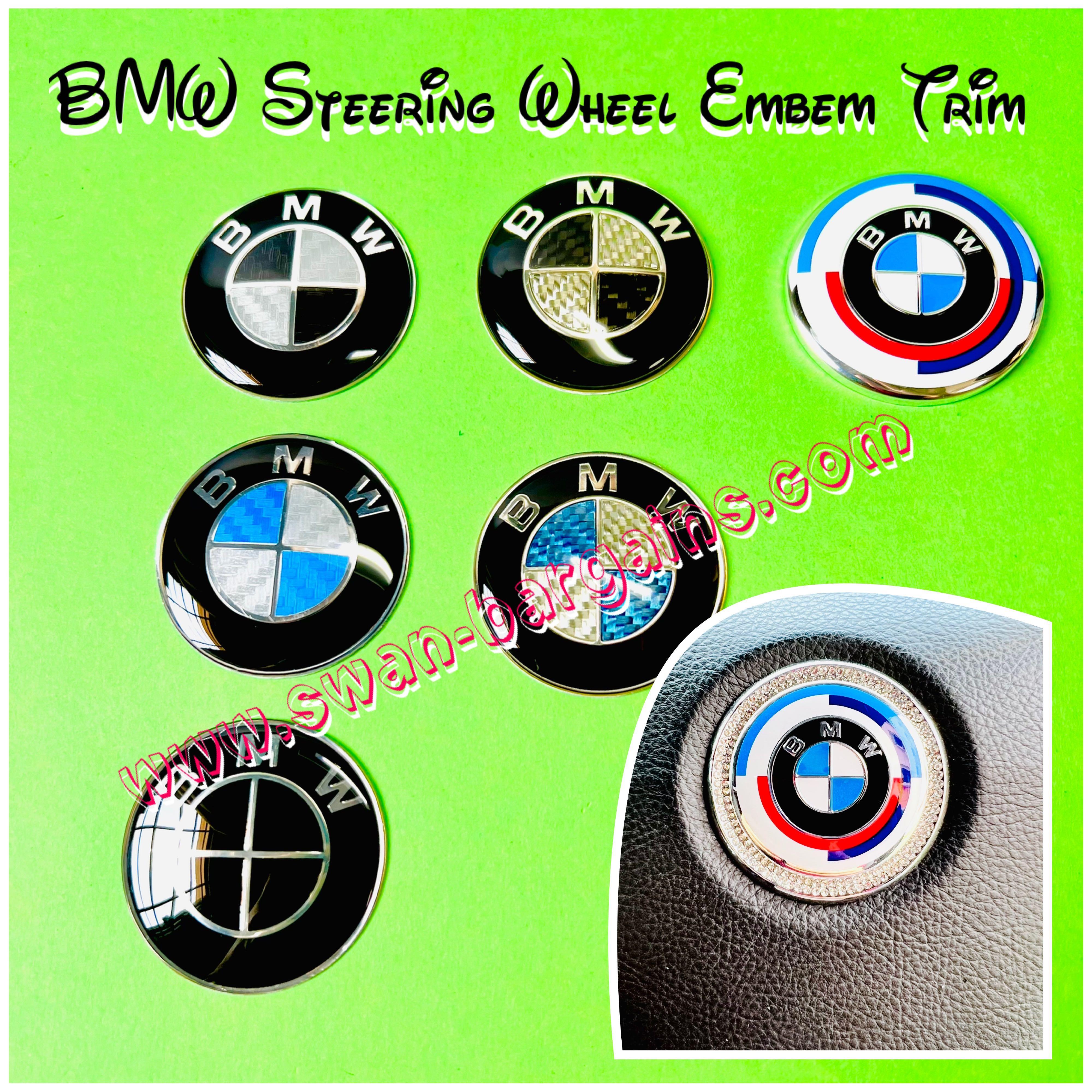 BMW Steering Wheel Various Logo Design Standard OEM Size Center Emblem