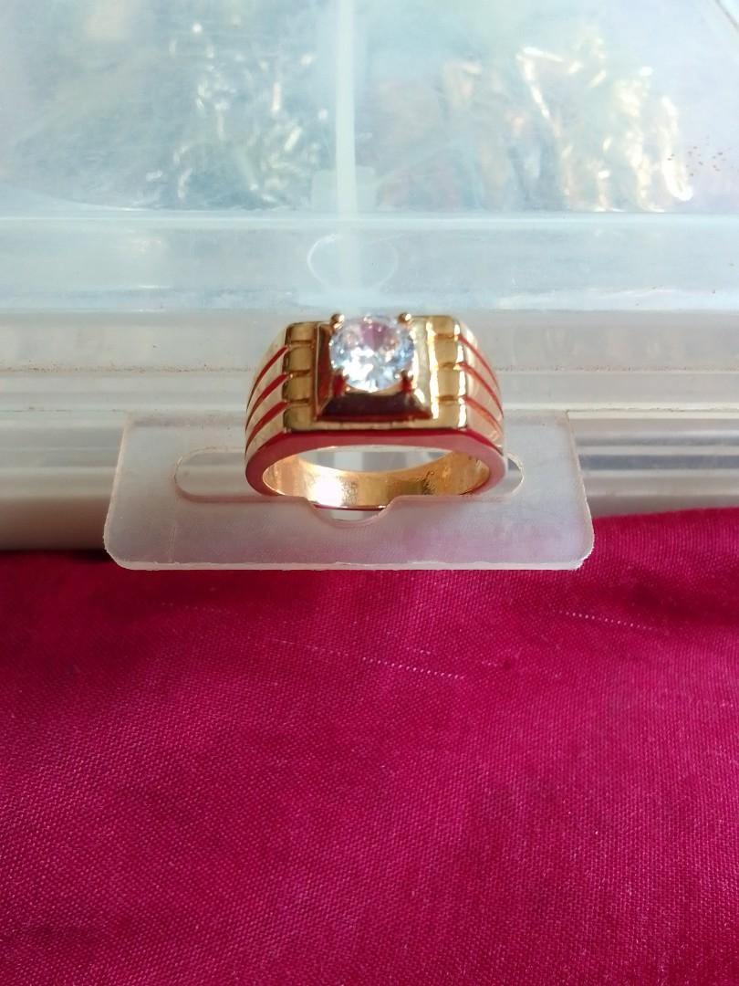 Gold plated discount ring for man