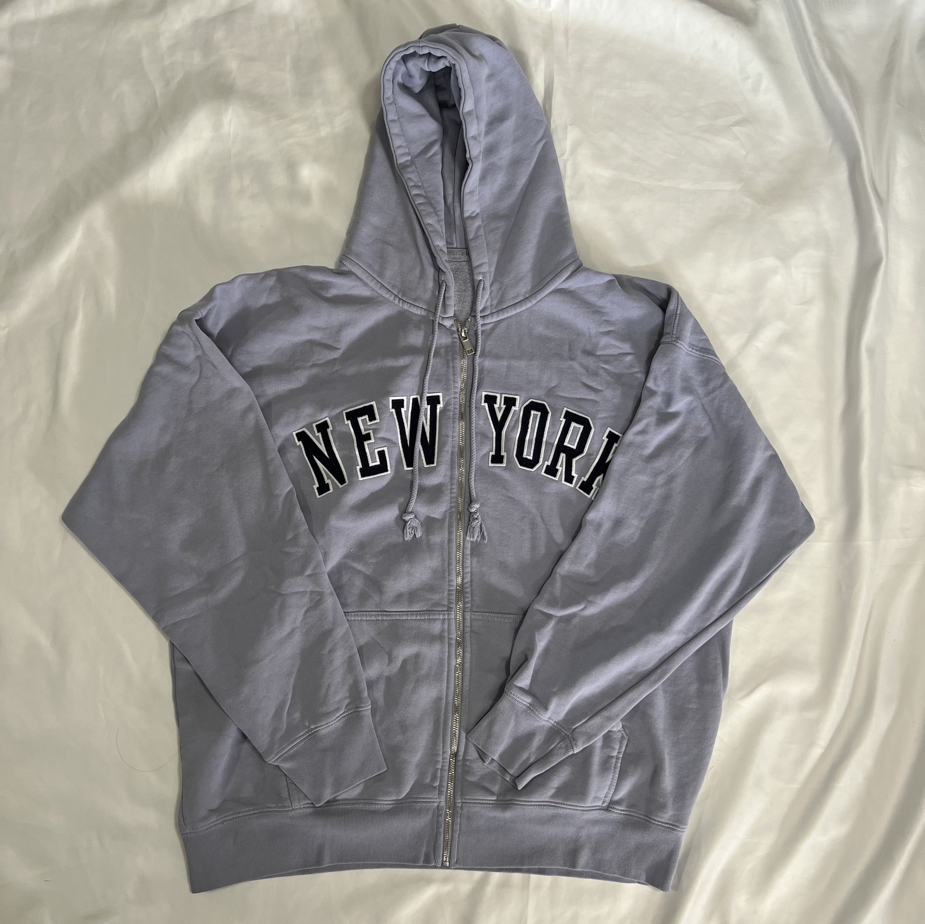brandy melville new york zip up oversized jacket (authentic