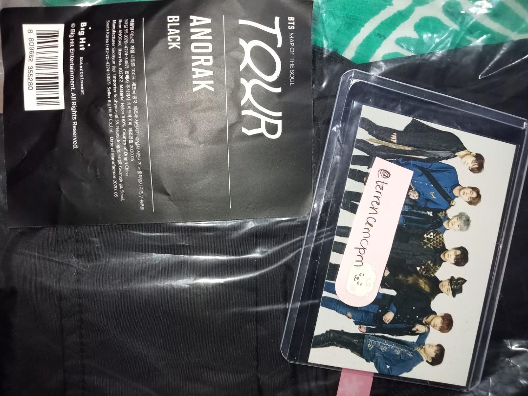 BTS MOTS TOUR ANORAK - FREE SF (Category: Coats, Jackets and Outerwear) located in Quezon City. Submitted by terrence14 (Listing ID 1163777476, Image 3). Description: WTS LFB PH - official, unused - FREE SF near QC/NCR.