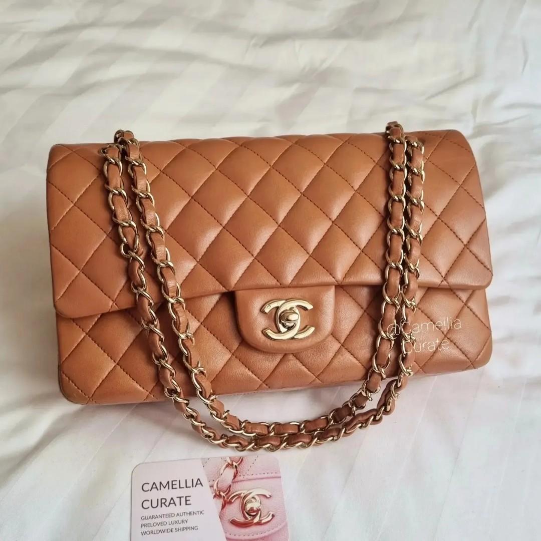 Chanel Caramel Vintage Lambskin 24k Gold HW Classic Flap Medium, Women's  Fashion, Bags & Wallets, Shoulder Bags on Carousell