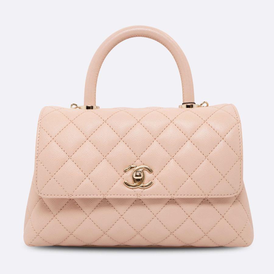 Chanel coco handle rose caviar, Luxury, Bags & Wallets on Carousell
