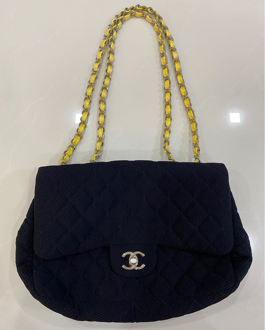 Chanel quilted cheap fabric bag