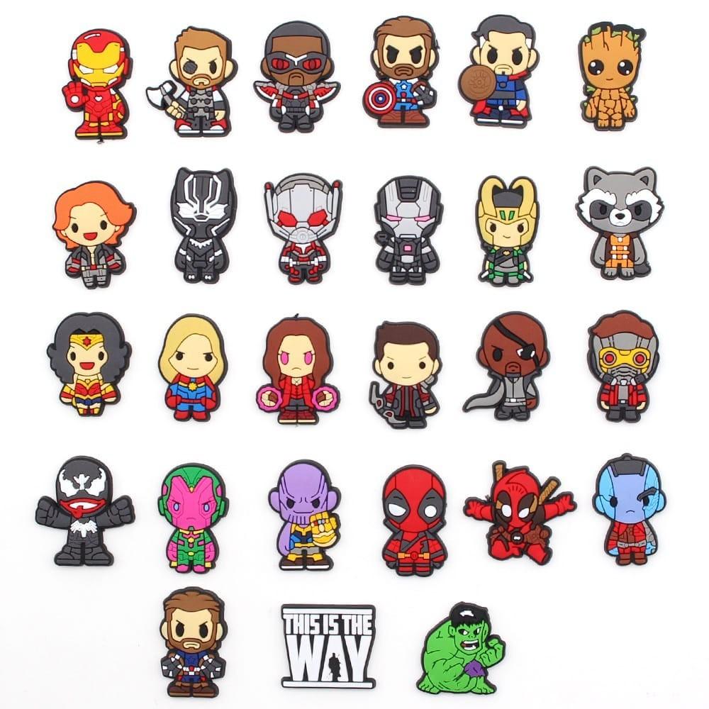 Marvel croc charms top