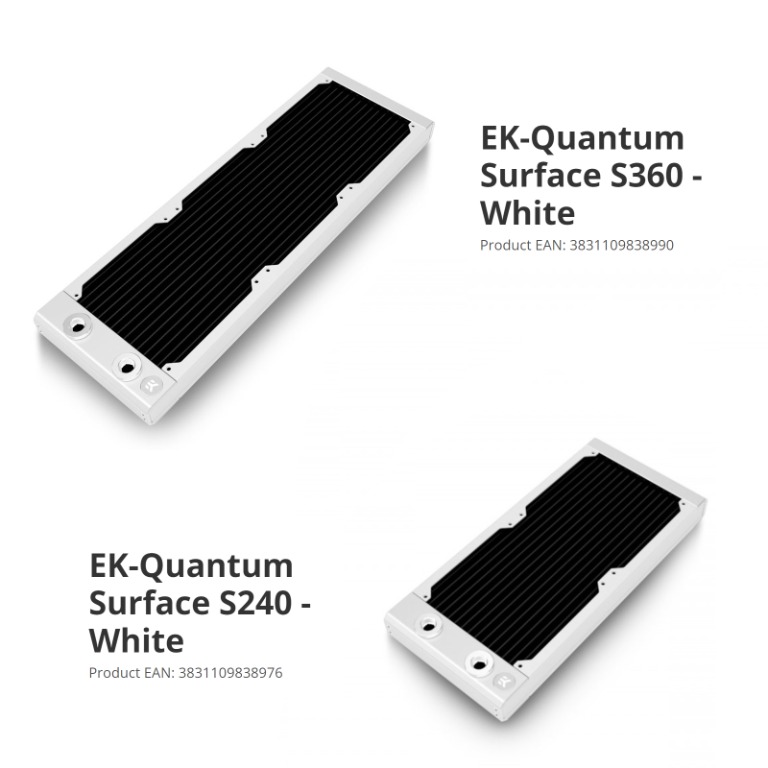 EK-Quantum Surface Pシリーズラジエーター 360mm The best medium-thickness all-black 360mm EK copper radiator
