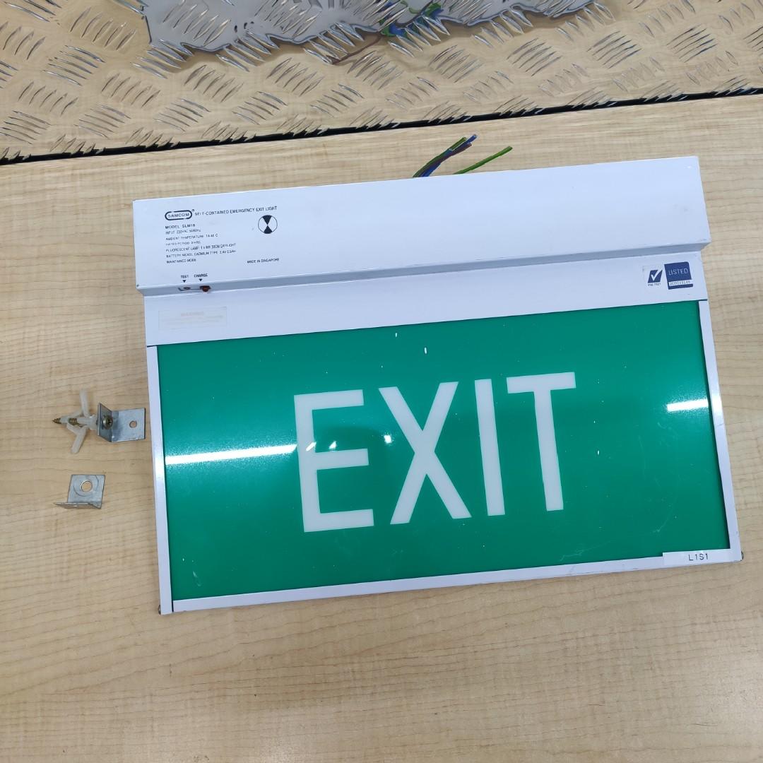 Emergency Exit Light Sign, Furniture & Home Living, Lighting & Fans