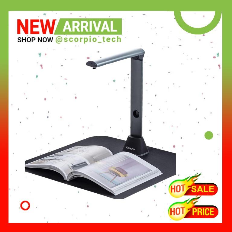 {G1} iOCHOW S3 Book Scanner & Document Camera: 17 MP High Resolution  Flatten-Curve Capture A3 Size & Video Recording Dual Mode Portable USB Doc  Cam