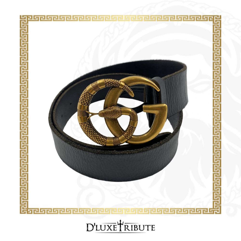 DISCOUNT GUCCI DOUBLE G BUCKLE MARMONT SNAKE BELT Luxury