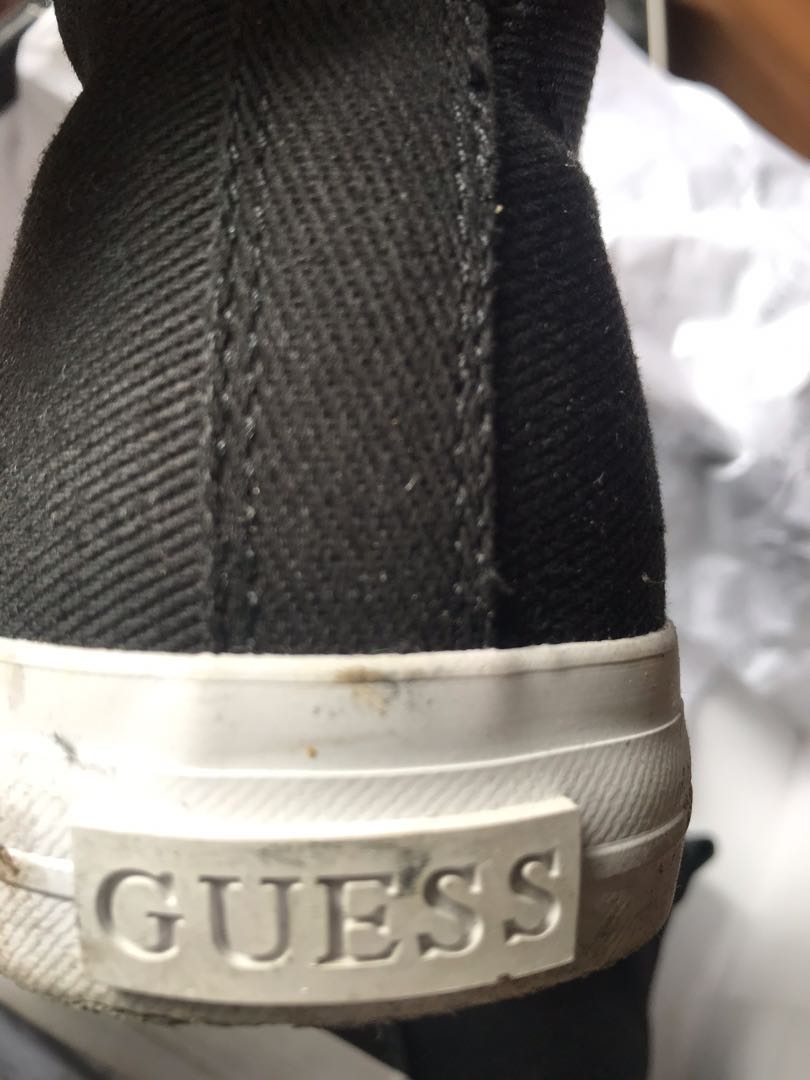 Guess unisex hi cut canvas shoes like converse Men s Fashion