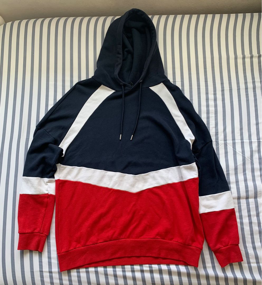 Red white and blue hoodie h&m online