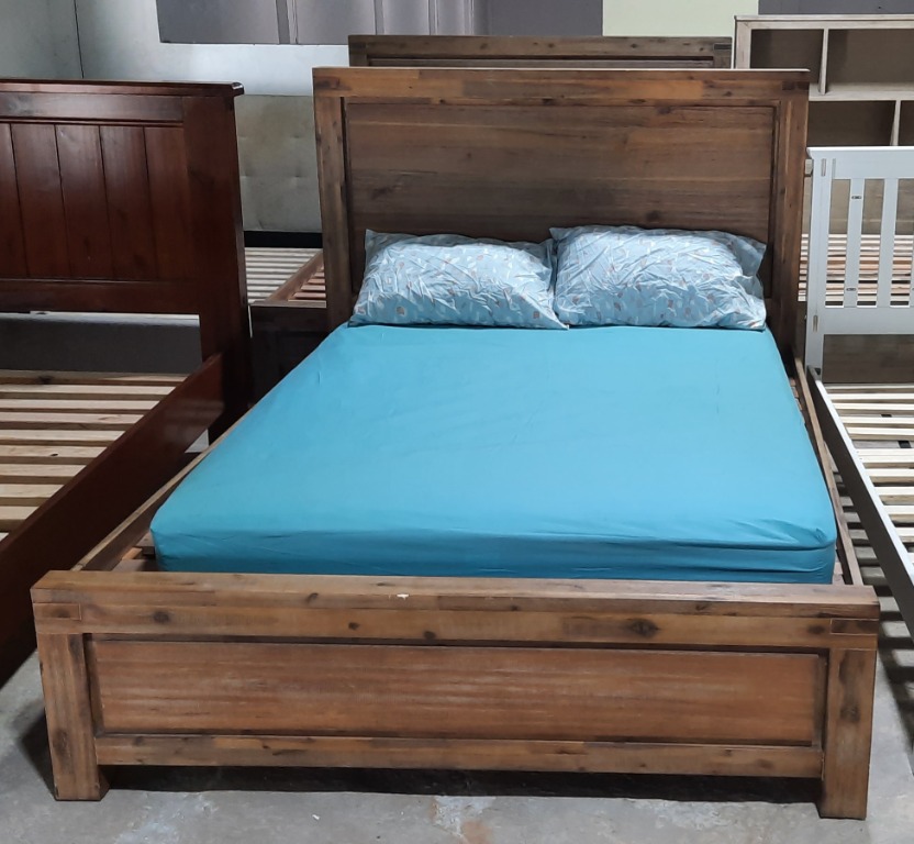 Hobart Brown Bed Frame, Furniture & Home Living, Furniture, Bed Frames & Mattresses on Carousell