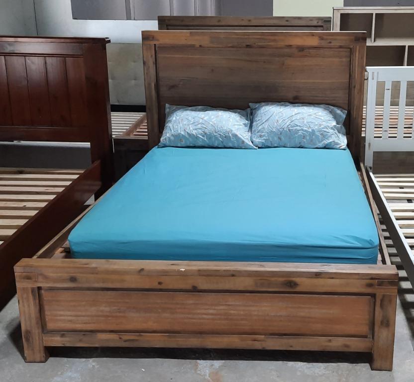 Hobart Brown Bed Frame, Furniture & Home Living, Furniture, Bed Frames