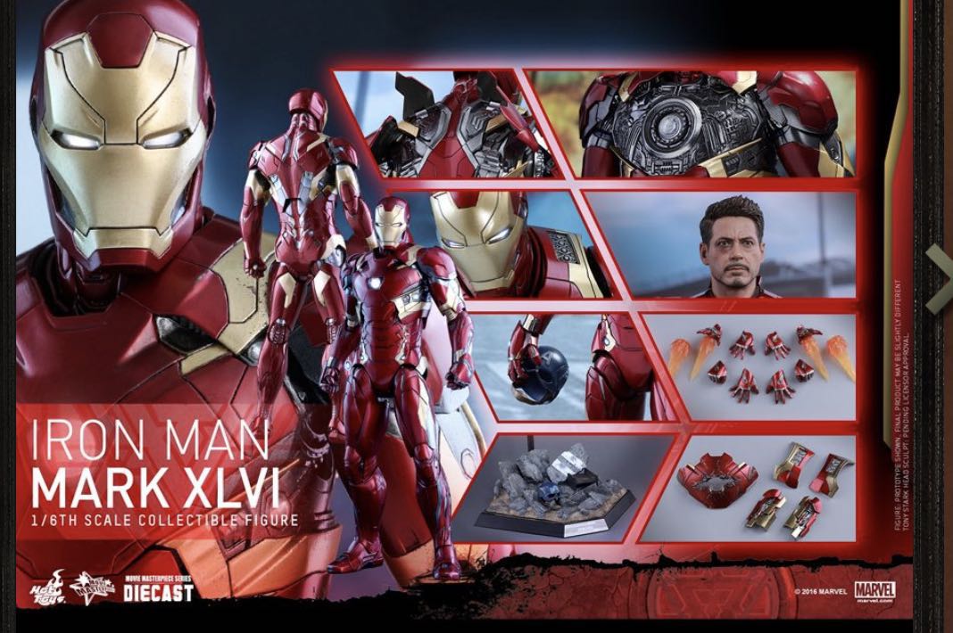 Hot toys MMS353D16 Civil War Iron Man Mk 46