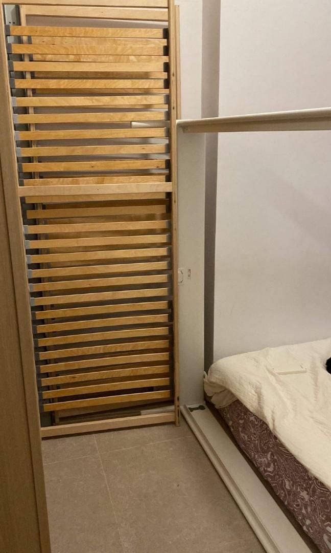 IKEA Nesttun double bed frame, 傢俬＆家居, 傢俬, 床架及床褥 Carousell