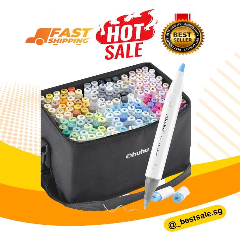 in stock) 168-Color Alcohol Art Markers Set, Ohuhu Dual Tip, Brush & Chisel,  Sketch Marker, Alcohol-based Brush Markers, Comes w/ 1 Blender for  Sketching, Adult Coloring, and Illustration -Honolulu Series, Hobbies 