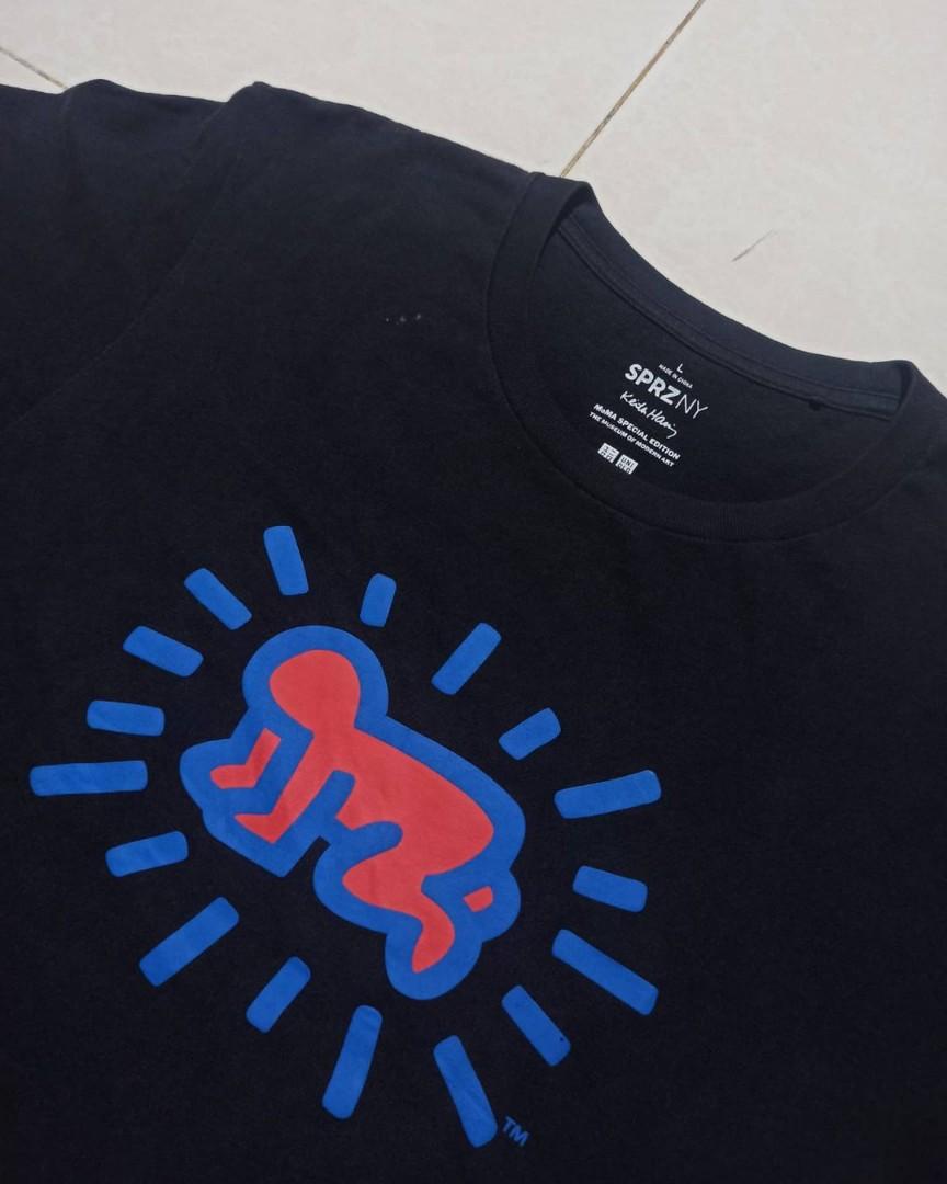 Keith Haring Logo Shirt, Fesyen Pria 