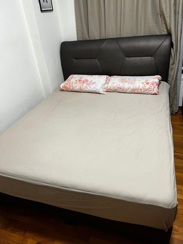 King koil ortho mattress with bed frame, Furniture & Home Living