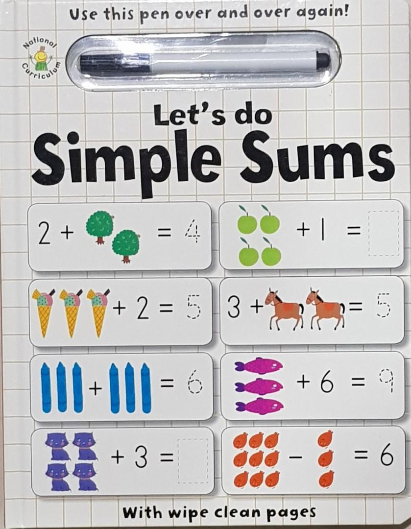 Let's Do Simple Sums (Hardcover Erasable Book), Hobbies & Toys, Books &  Magazines, Children's Books on Carousell