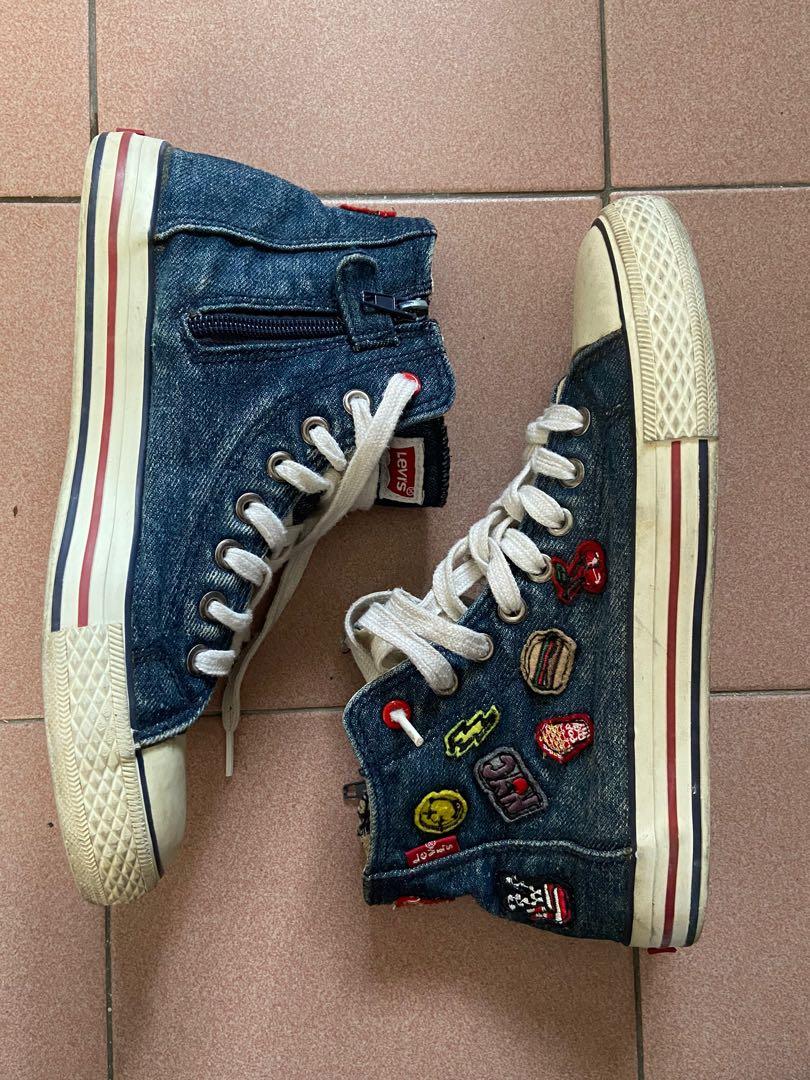 LEVIS | Kids High Top Sneakers (Trucker Patches), Babies & Kids, Babies &  Kids Fashion on Carousell